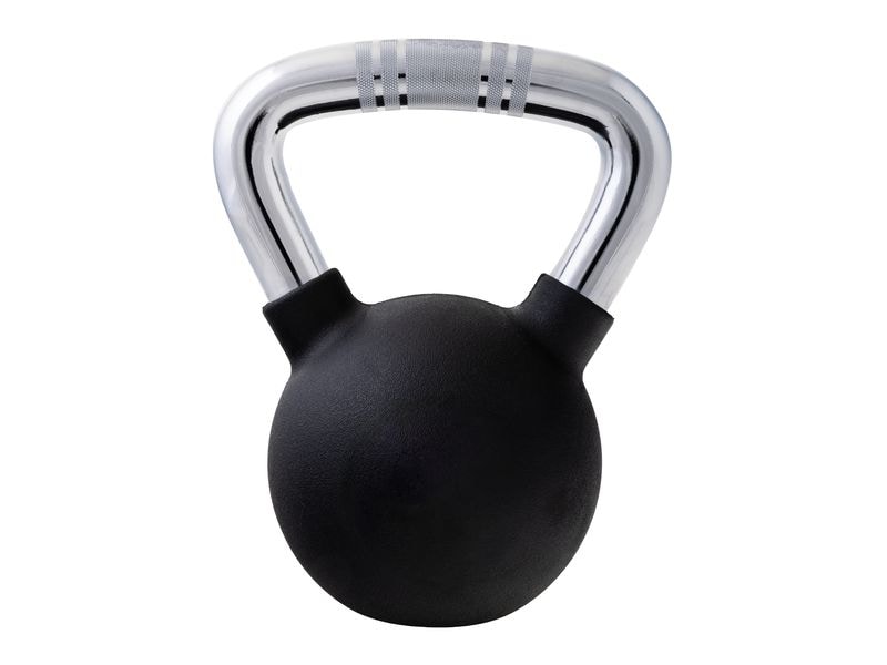 KOOR Kettlebell 10 kg, Schwarz Kugelhantel für Krafttraining