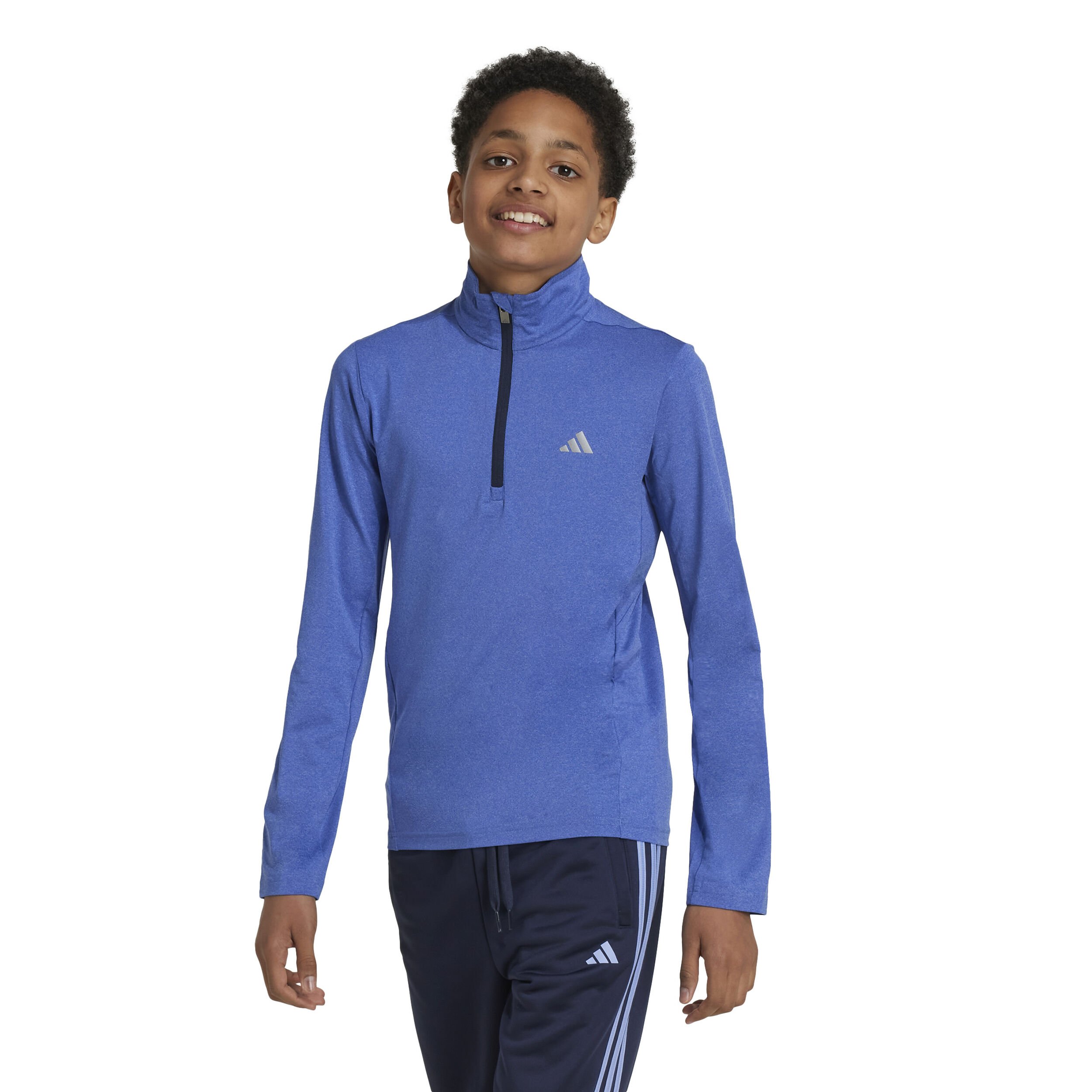 adidas HEA 1/2 Zip Haut Manches Longues Enfants - Bleu