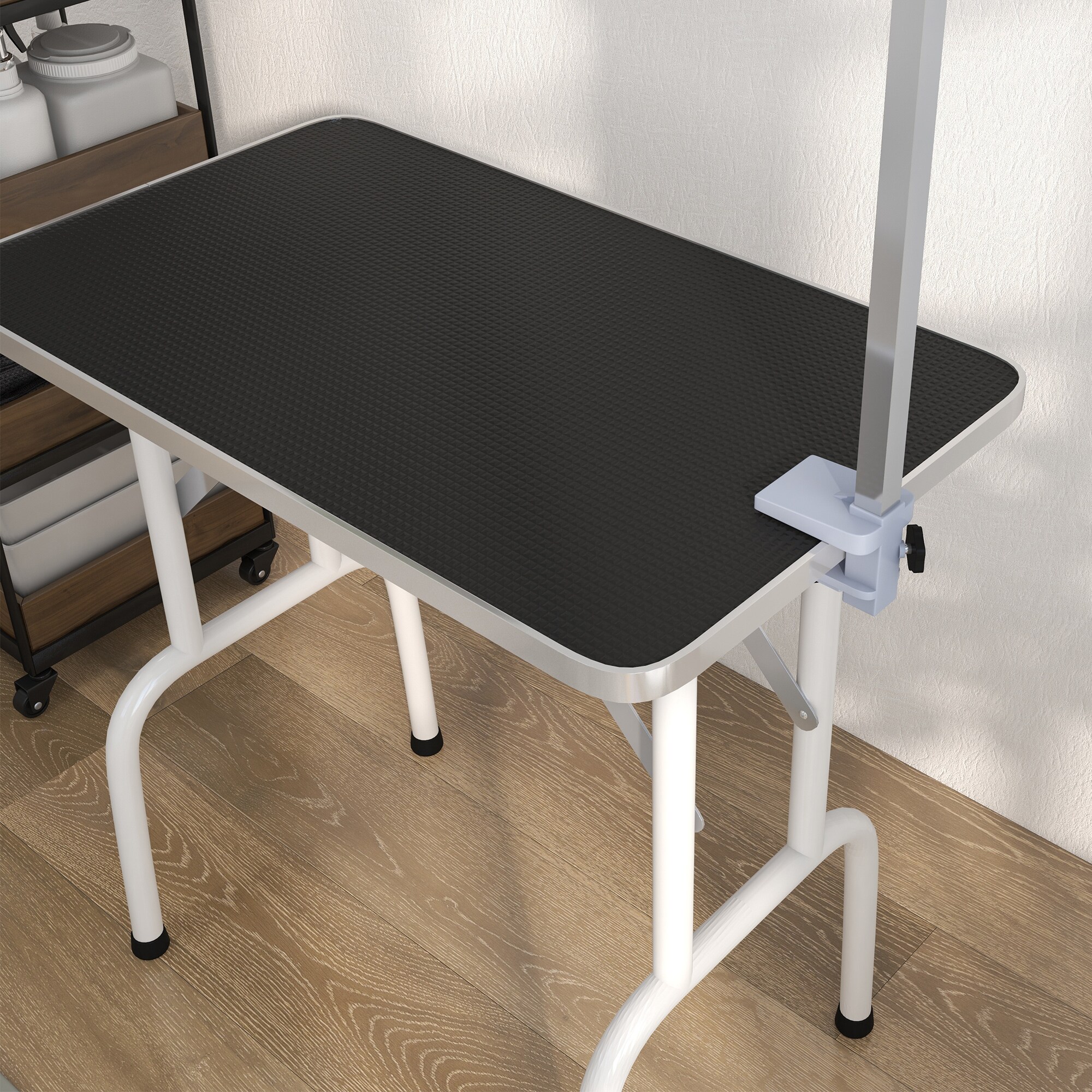 PawHut Trimmtisch klappbar schwarz, weiß, silber 81 x 48 x 80 cm (BxTxH)