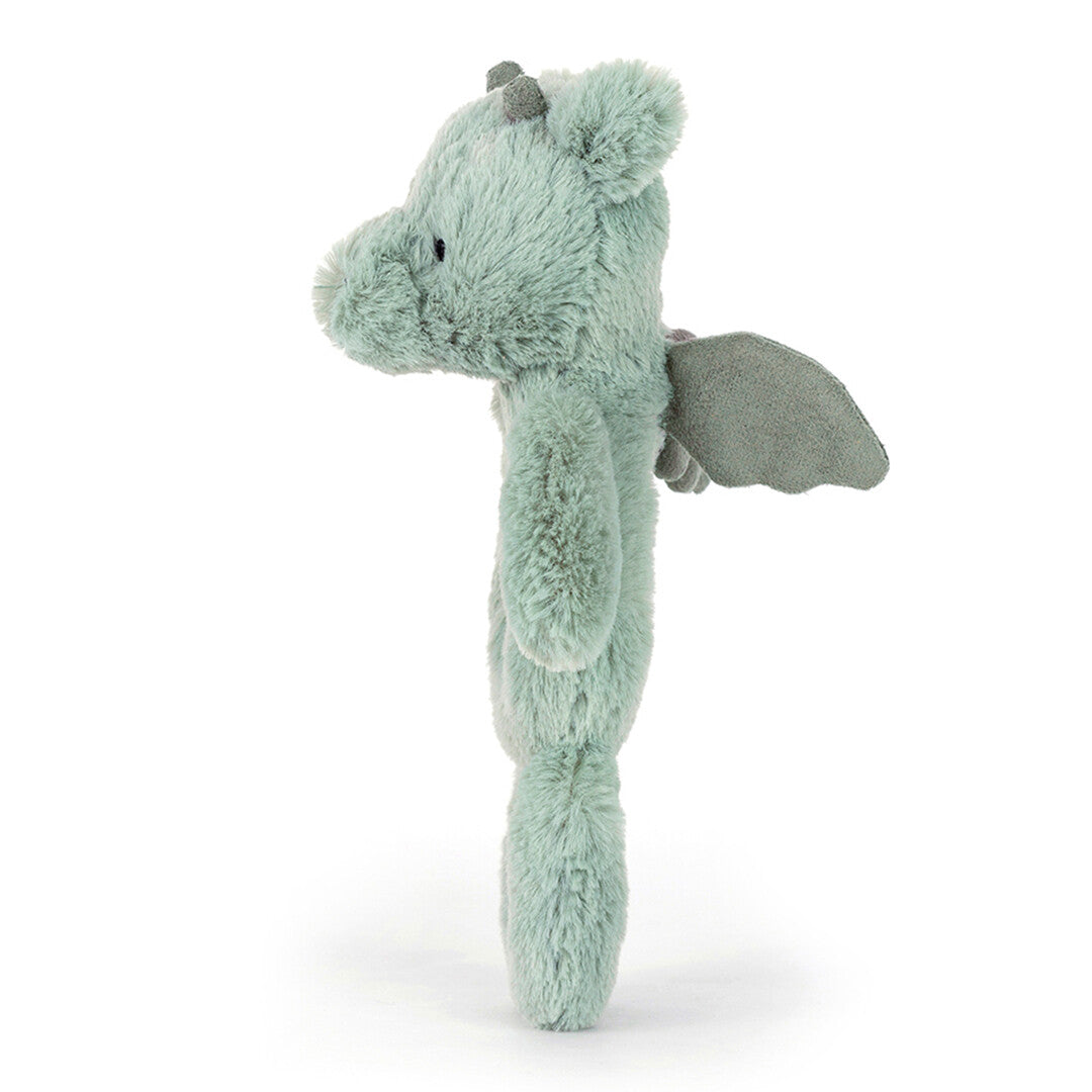 Jellycat rammelaar bashful draakje - 18 cm