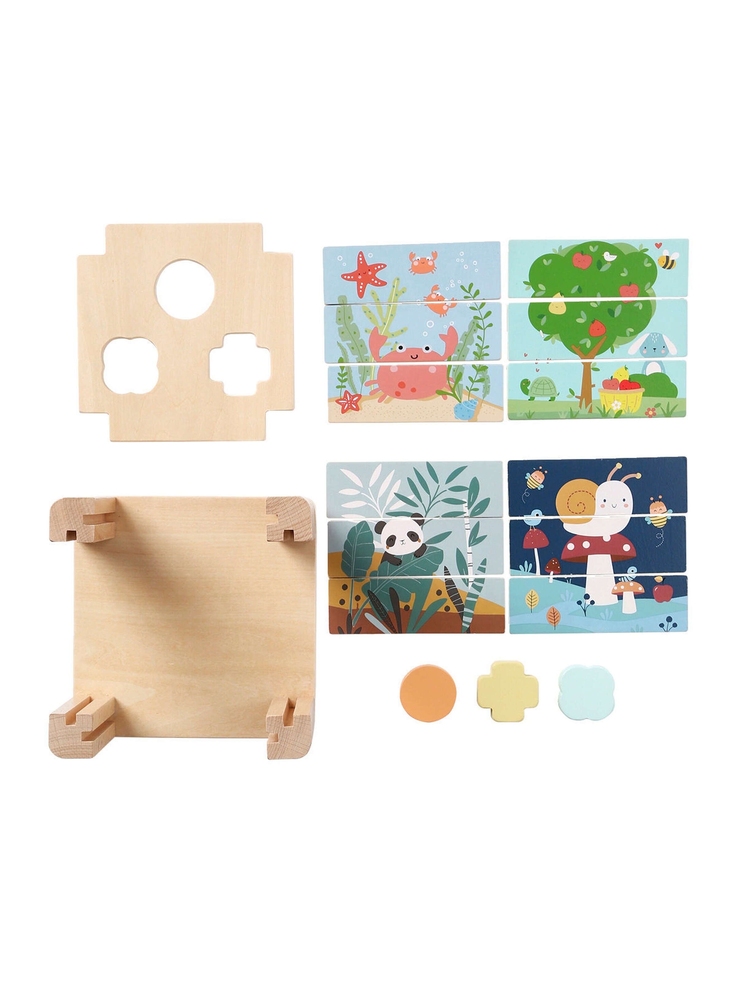 Vertbaudet Baby Activity-Würfel Holz FSC® grün