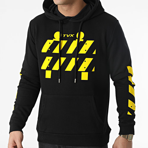 Sweat Capuche TVX Sleeve Noir Jaune