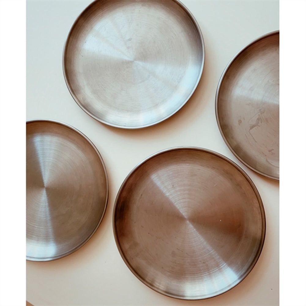 Køb Haps Nordic Genanvendelige Picnic Tallerkener Steel 4-Pack