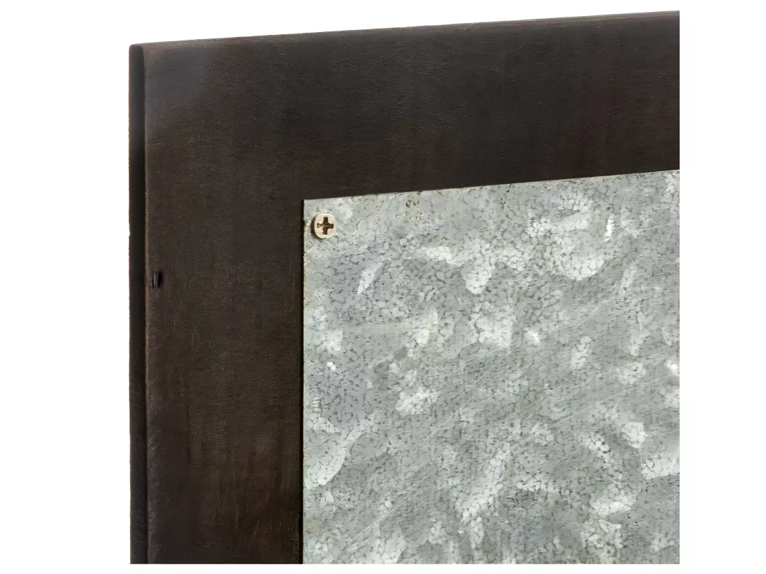 Décoration murale en Bois et Zinc Carte du Monde 78 x 58 cm