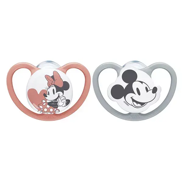 Chupeta de silicone Nuk Space +18m Minnie Mouse, pacote com 2 unidades