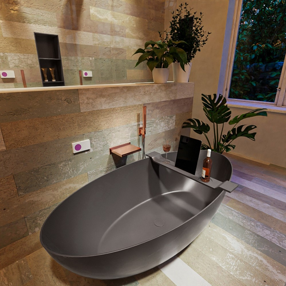 Mondiaz Float vrijstaand bad 170x80cm kleur dark grey