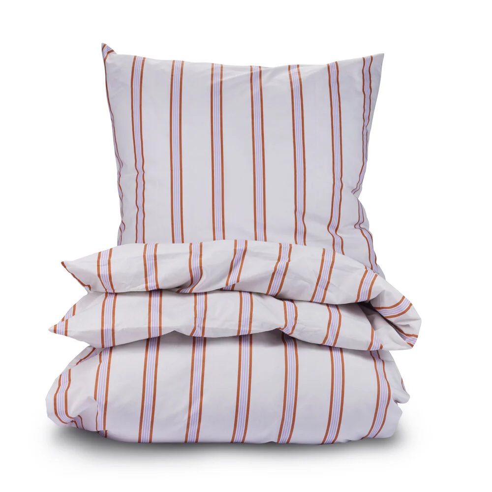 Bahne Interior  Pin Stripe sengetøj - lilla/amber