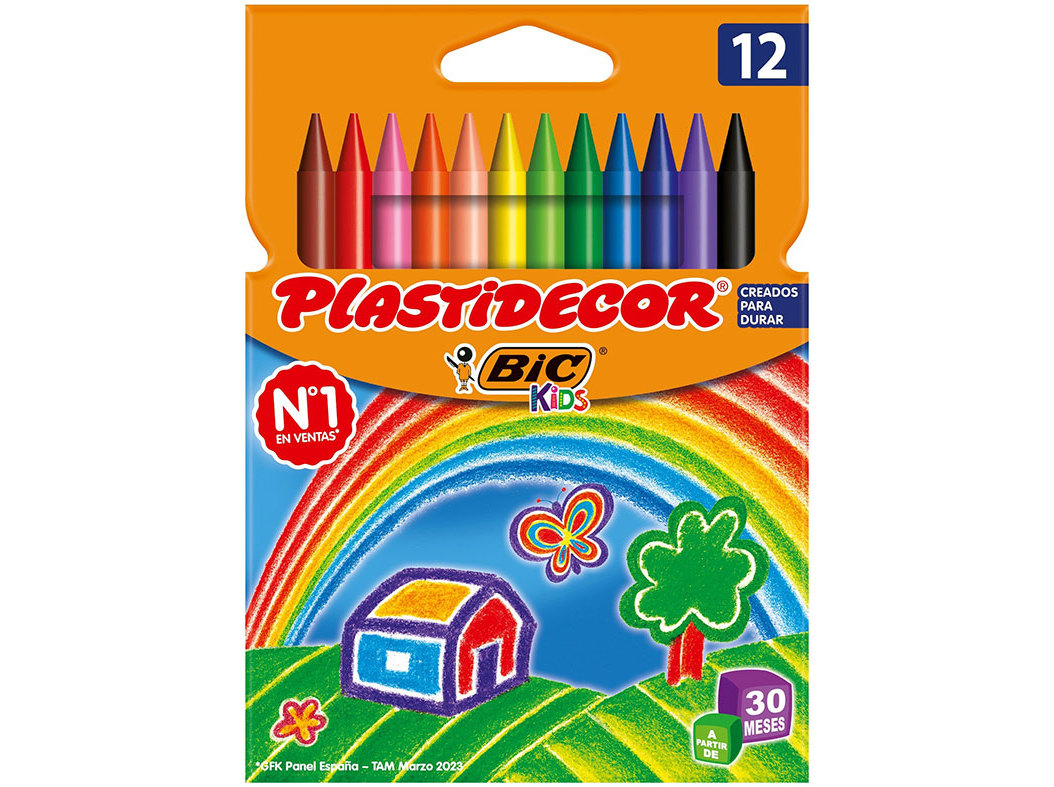 PACK COLORIR ECONÓMICO BIC KIDS - 12 FELTROS 12 LÁPIS DE COR 12 LÁPIS DE CERA
