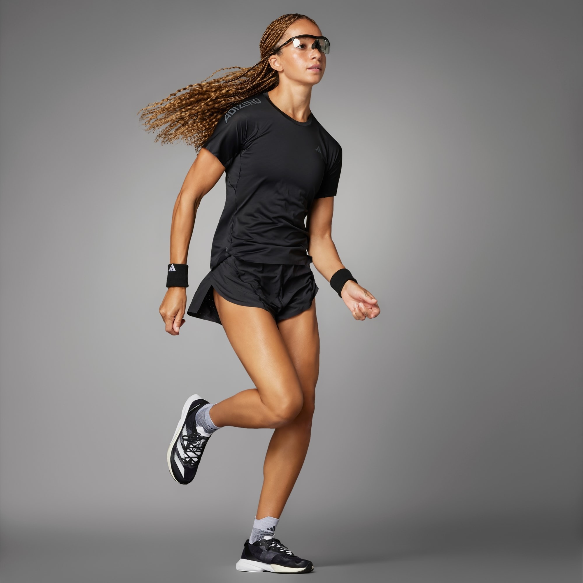 Adizero Running Tee Dame Black/Grey Six