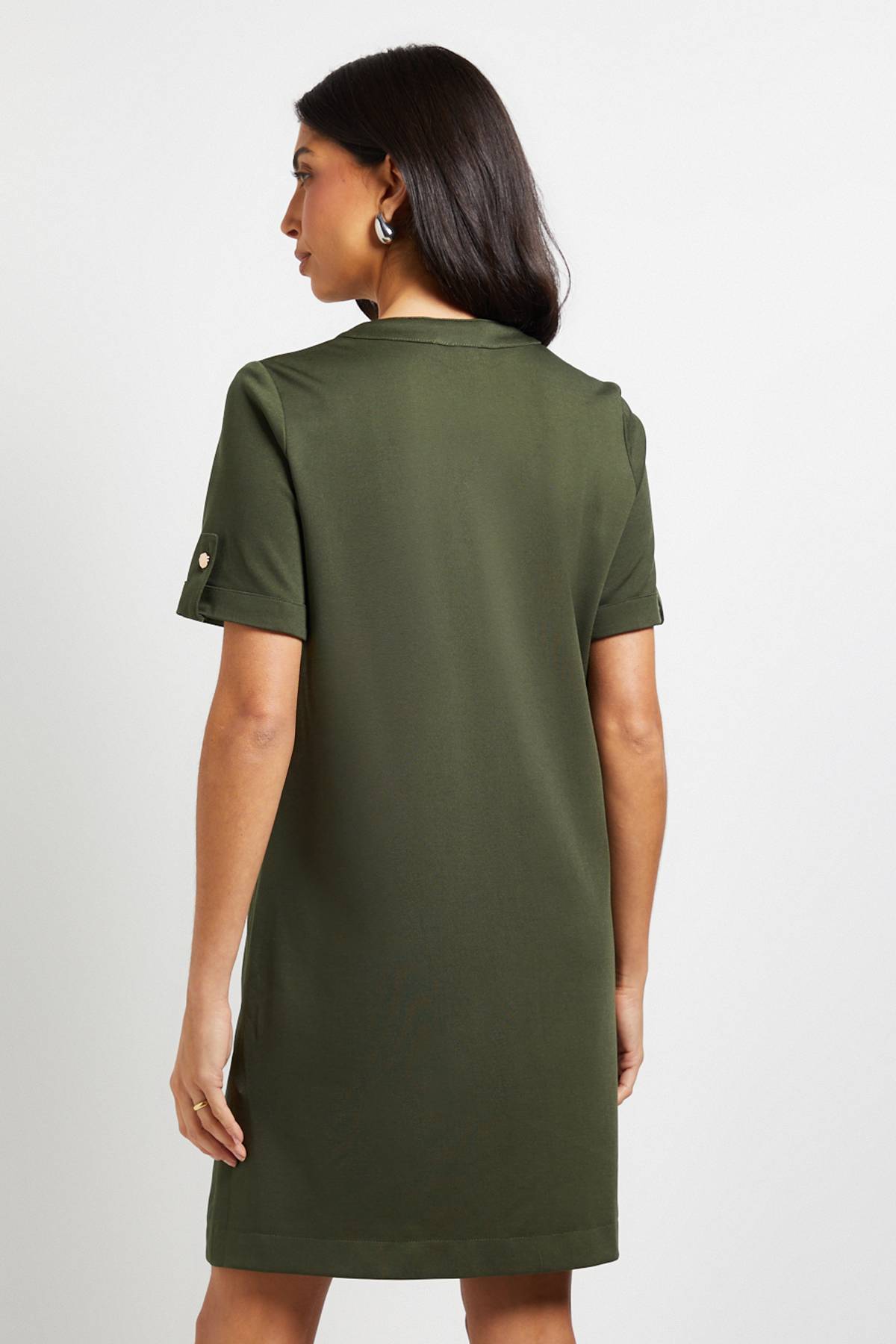 Wallis Robe Droite Boutonnée En Jersey Ponte
