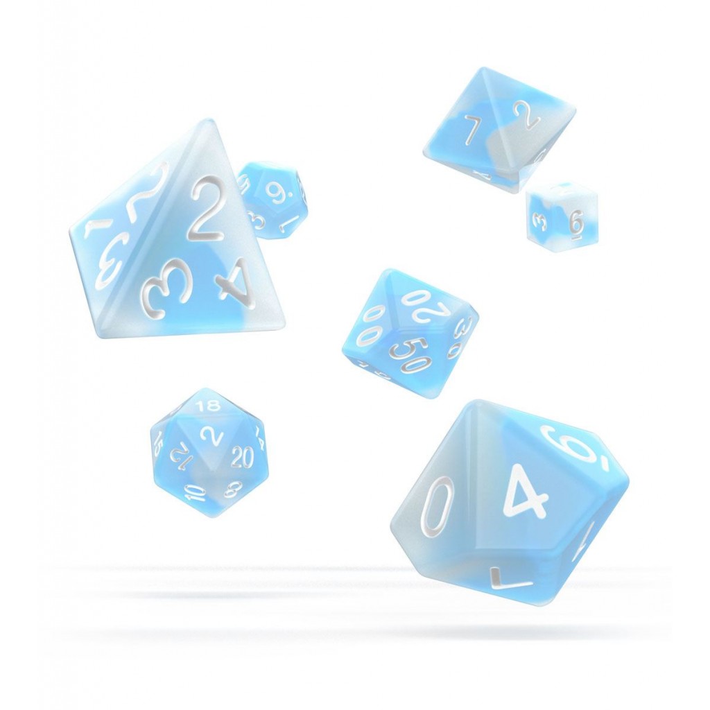 Oakie Doakie Dice dés RPG-Set Glow in the Dark - Arctic (7)