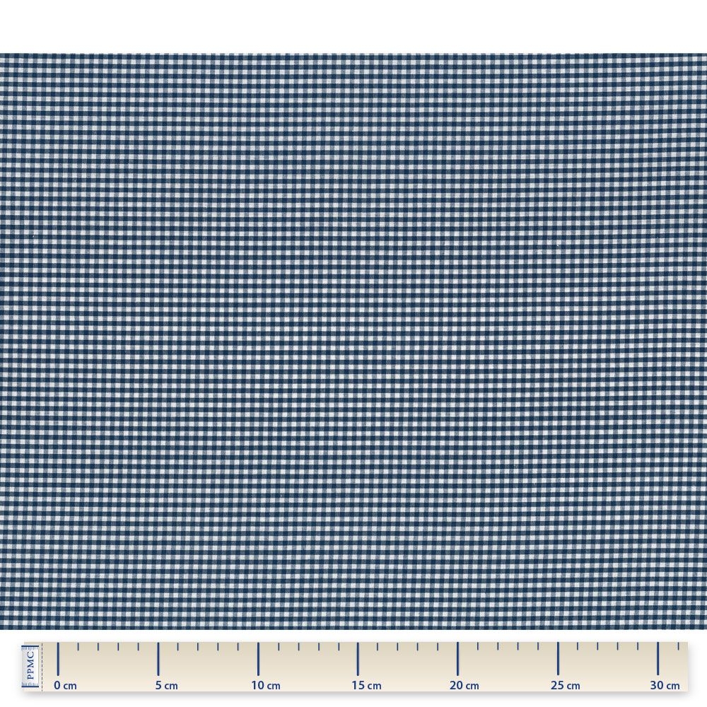 Tissu Coton Au Mètre Vichy Marine