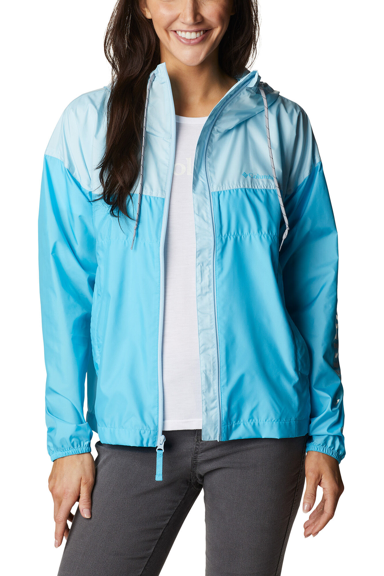 Jaqueta corta-vento feminina Columbia Flash Challenger™ - Nova - Azul