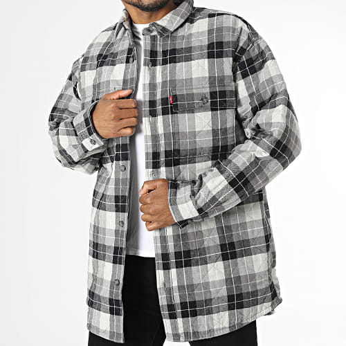 Veste A Carreaux A0682 Gris