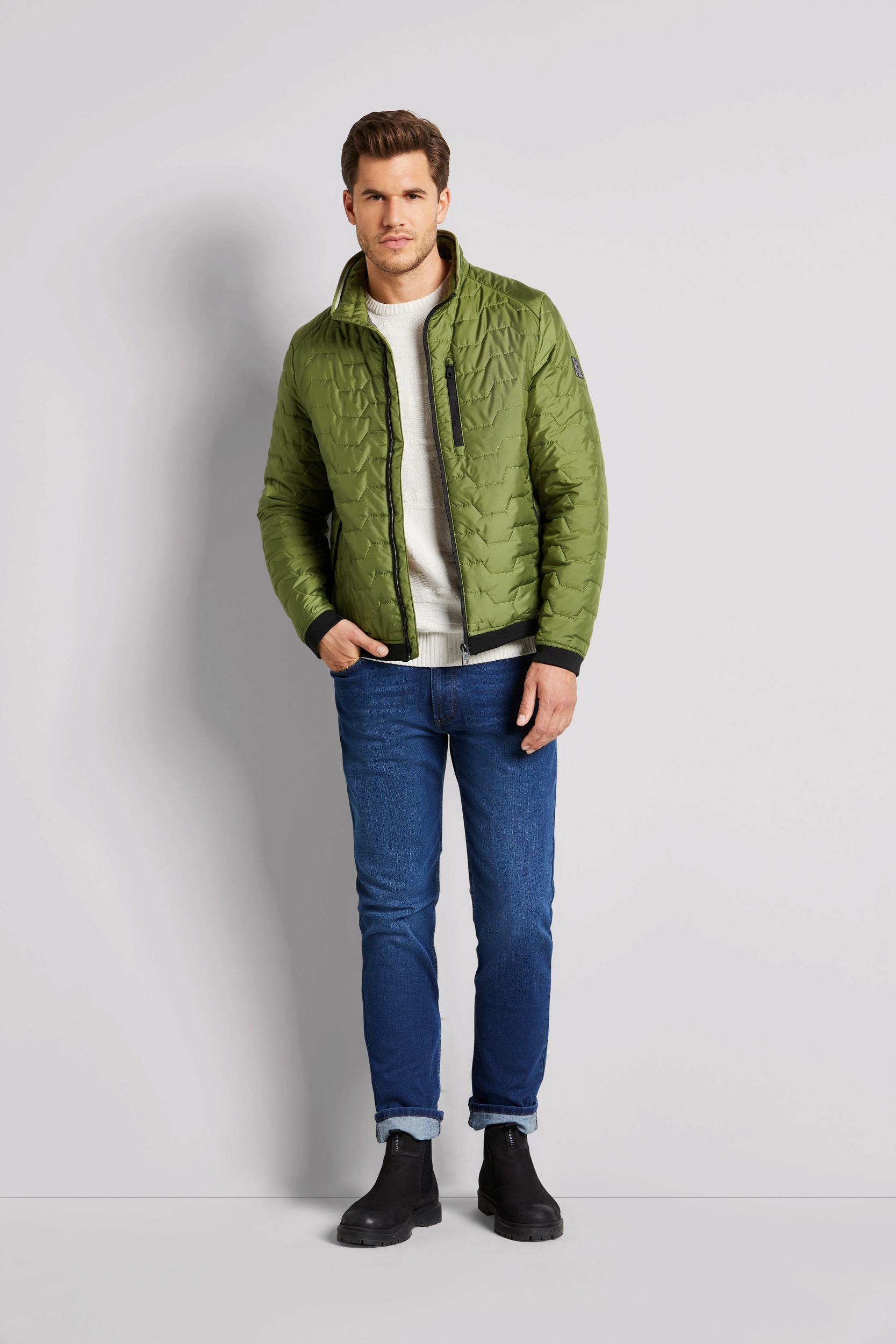 bugatti Blouson ohne Kapuze mit modernem Stehkragen