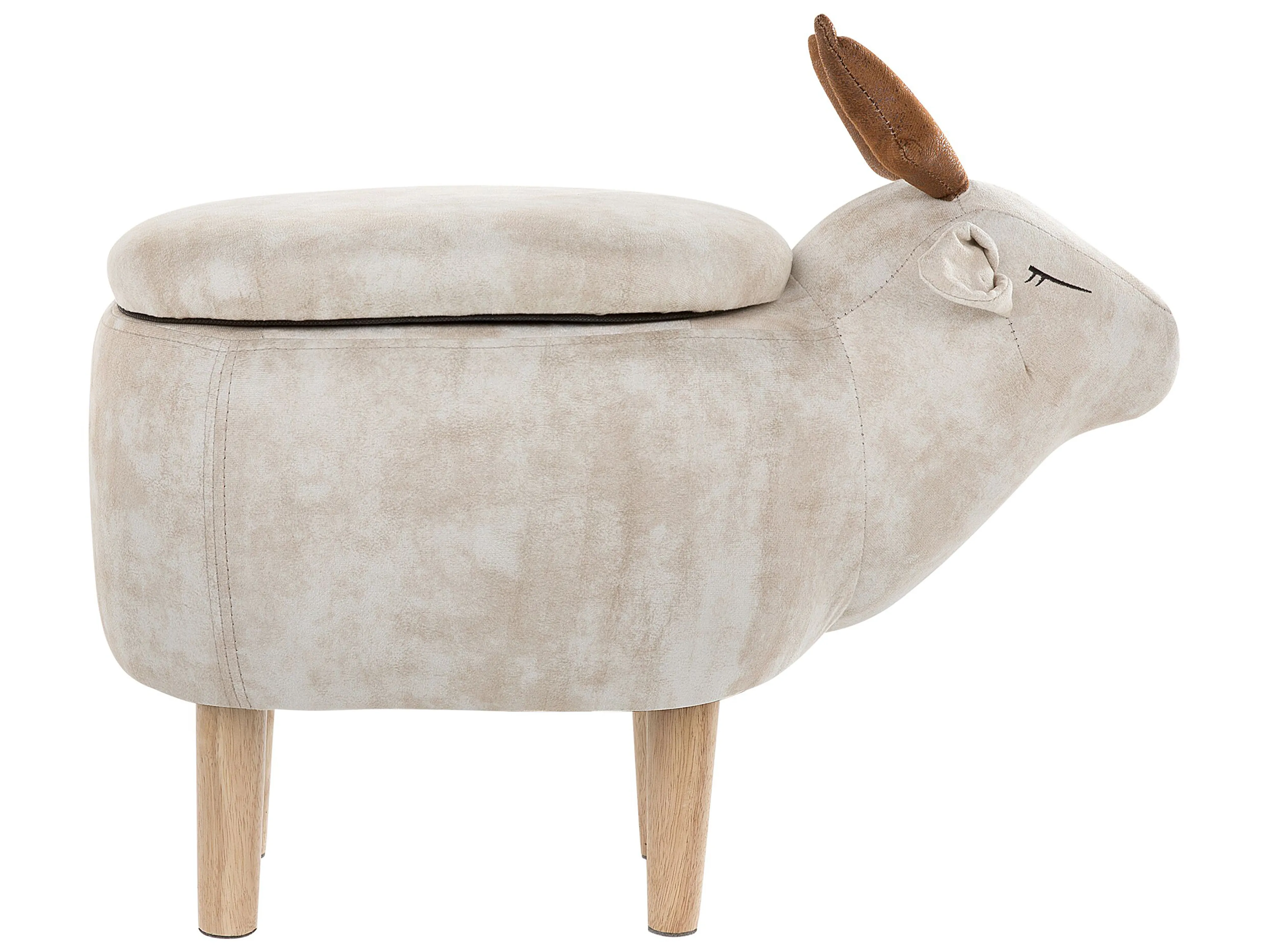 Dierenpoef met opbergruimte REINDEER Stof Beige Rendier