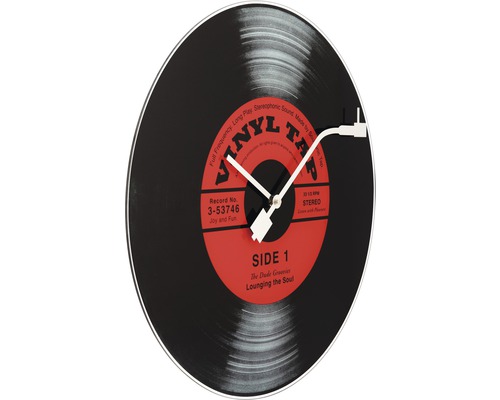 Vinyl Tap wandklok, zwart, Ø 43 cm