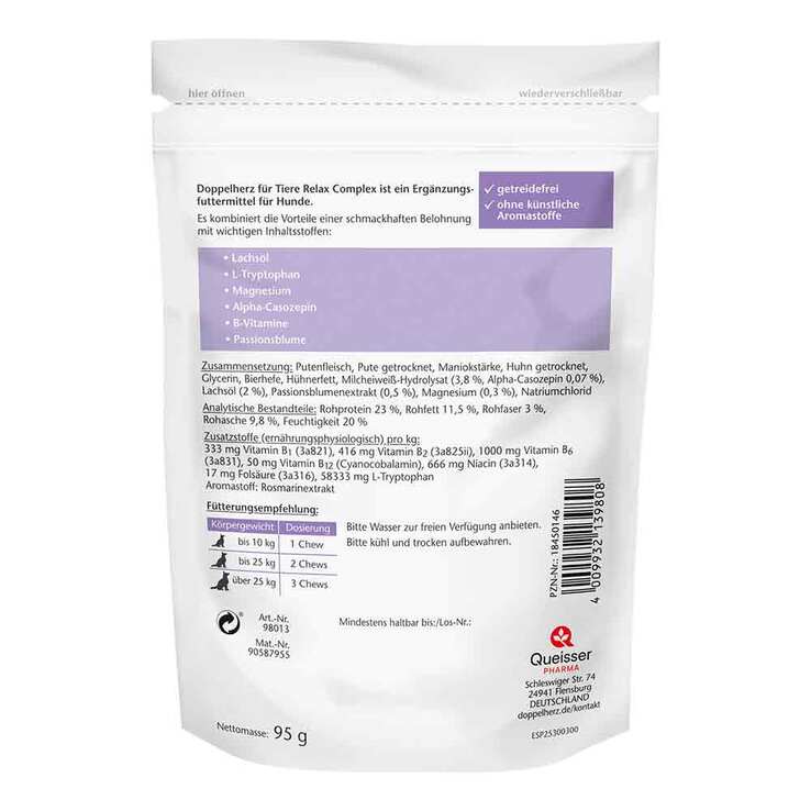Doppelherz für Tiere Relax Complex Chews für Hunde, 30 St