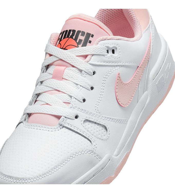 Nike Full Force Low Big Kids WHITE-ECHO-PINK-BRIGHT-MANGO-B