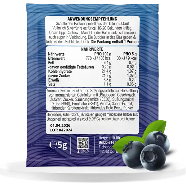 Premiun Instant Teepulver Blueberry