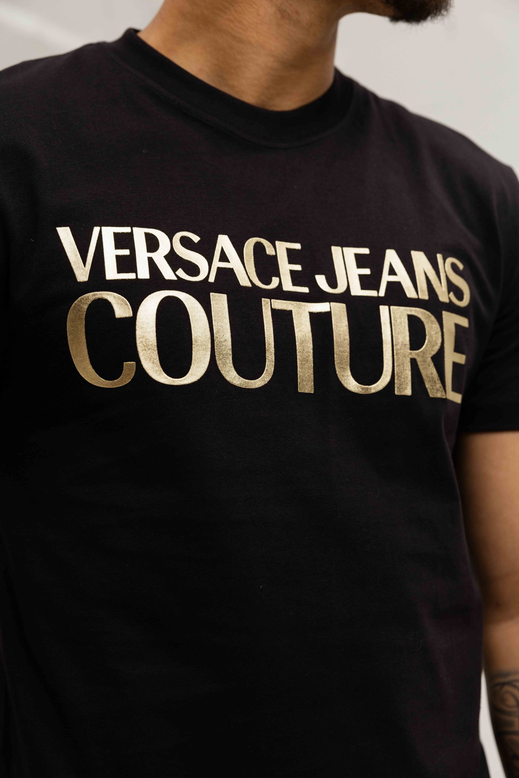 Versace Jeans Couture Logo T-Shirt Heren Zwart/Goud