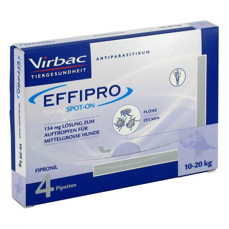 Effipro 134 mg vet. Lösung zum Auftropfen mittelgroße Hunde, 4 St