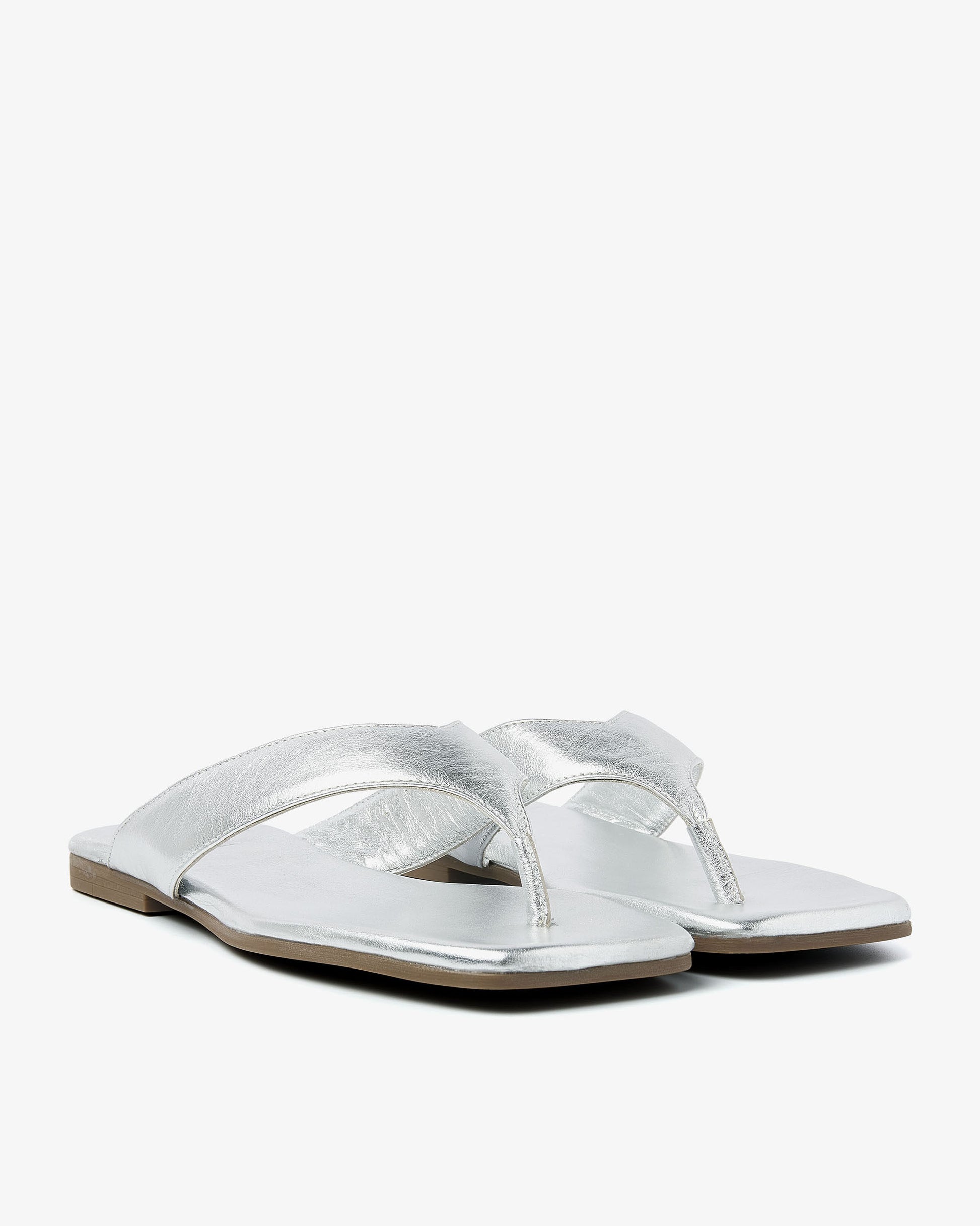 VIA VAI zilveren slippers Kiki Berry