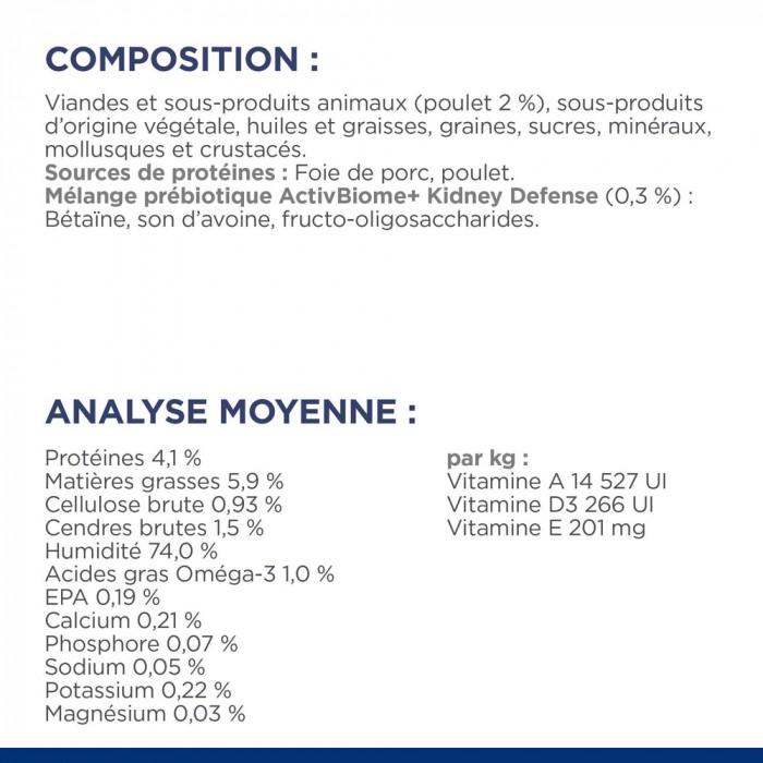 HILL'S Prescription Diet k/d j/d Kidney + Mobility en terrine au poulet - Pâtée pour chien