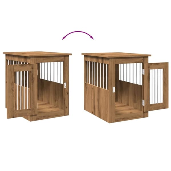 vidaXL Hundeburmøbler artisan eik 45x62x59 cm konstruert tre