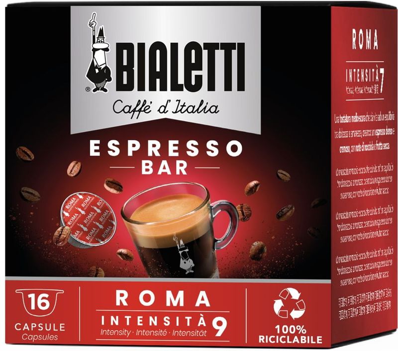 Capsules ROMA voor het Bialetti-Systeem - 16 stuks
