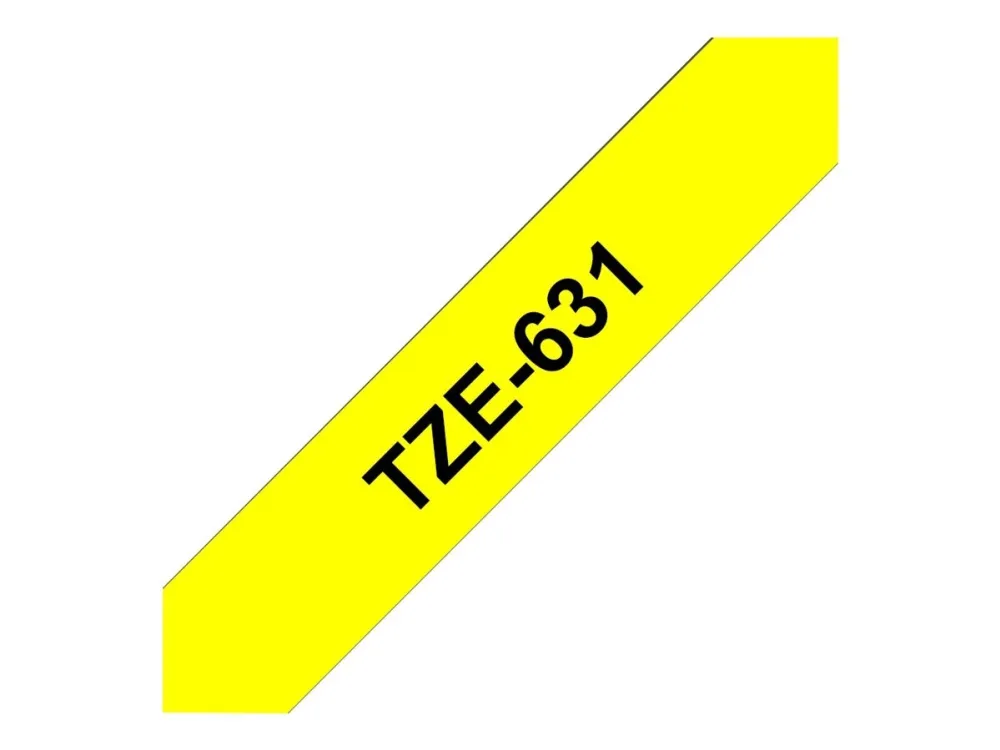 Brother TZe-631 labeltape - sort på gul 12mm x 8m