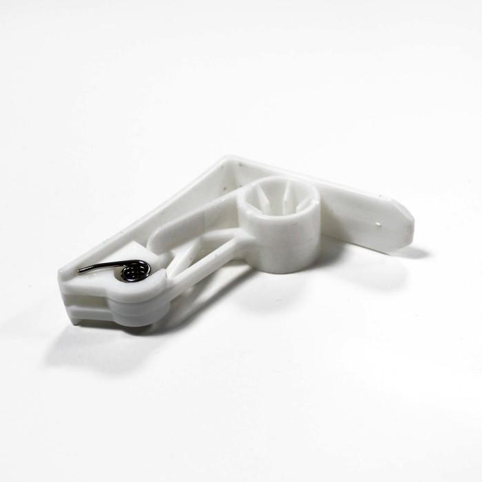 4 PINCES 6X5.3 CM PLASTIQUE BLANCHE