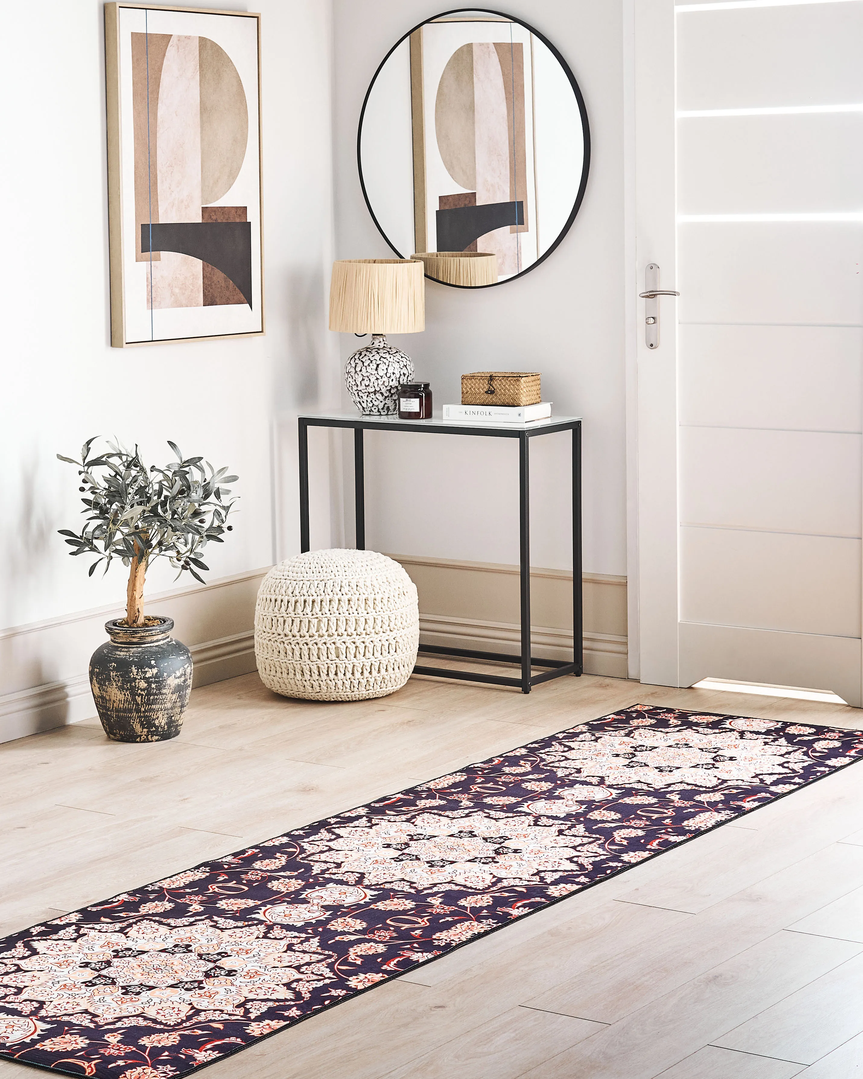 Vloerkleed ARITAS Zwart 80 x 300 cm