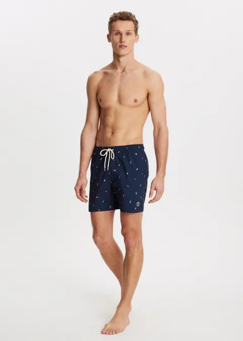Zwembroek met print ijs blauw (BLW.D)