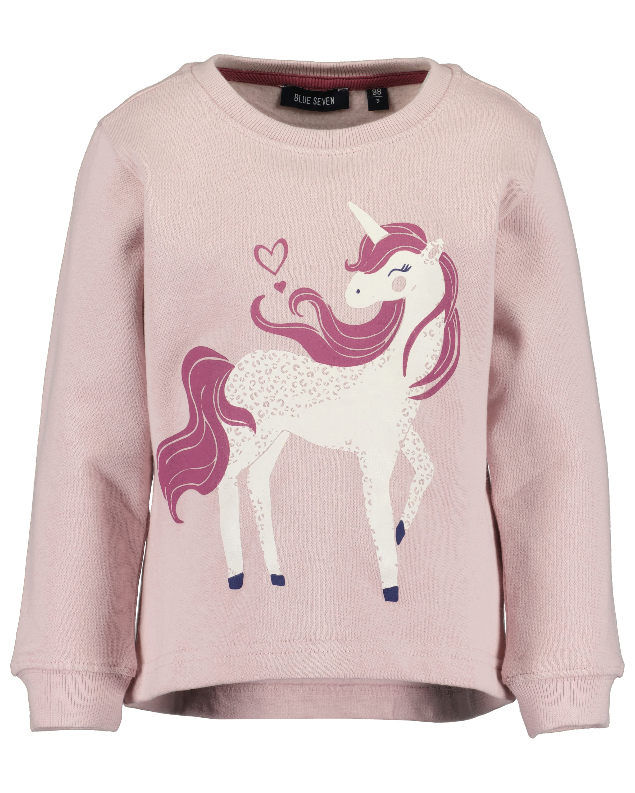 Blue Seven Sweatshirt , mit GLOW-Effekt: Das Einhorn-Motiv leuchtet im Dunkeln