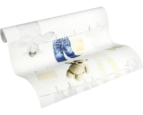 Vliesbehang 35844-1 Little Starssachen Teddy Jeans