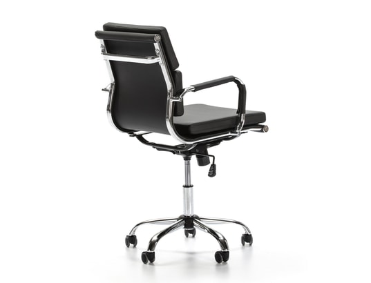 VS VENTA-STOCK - Fauteuil de bureau fenix inclinable noir, cuir synthétique