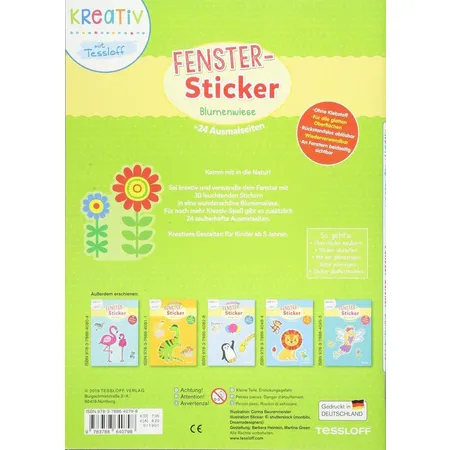 Tessloff Fenster-Sticker: Blumenwiese - Mit 30 Folien-Stickern