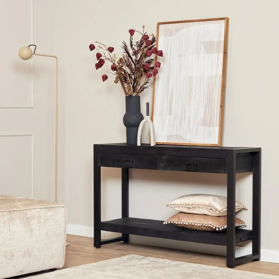 StarFurn - Sidetable Boaz - 120 cm - zwart
