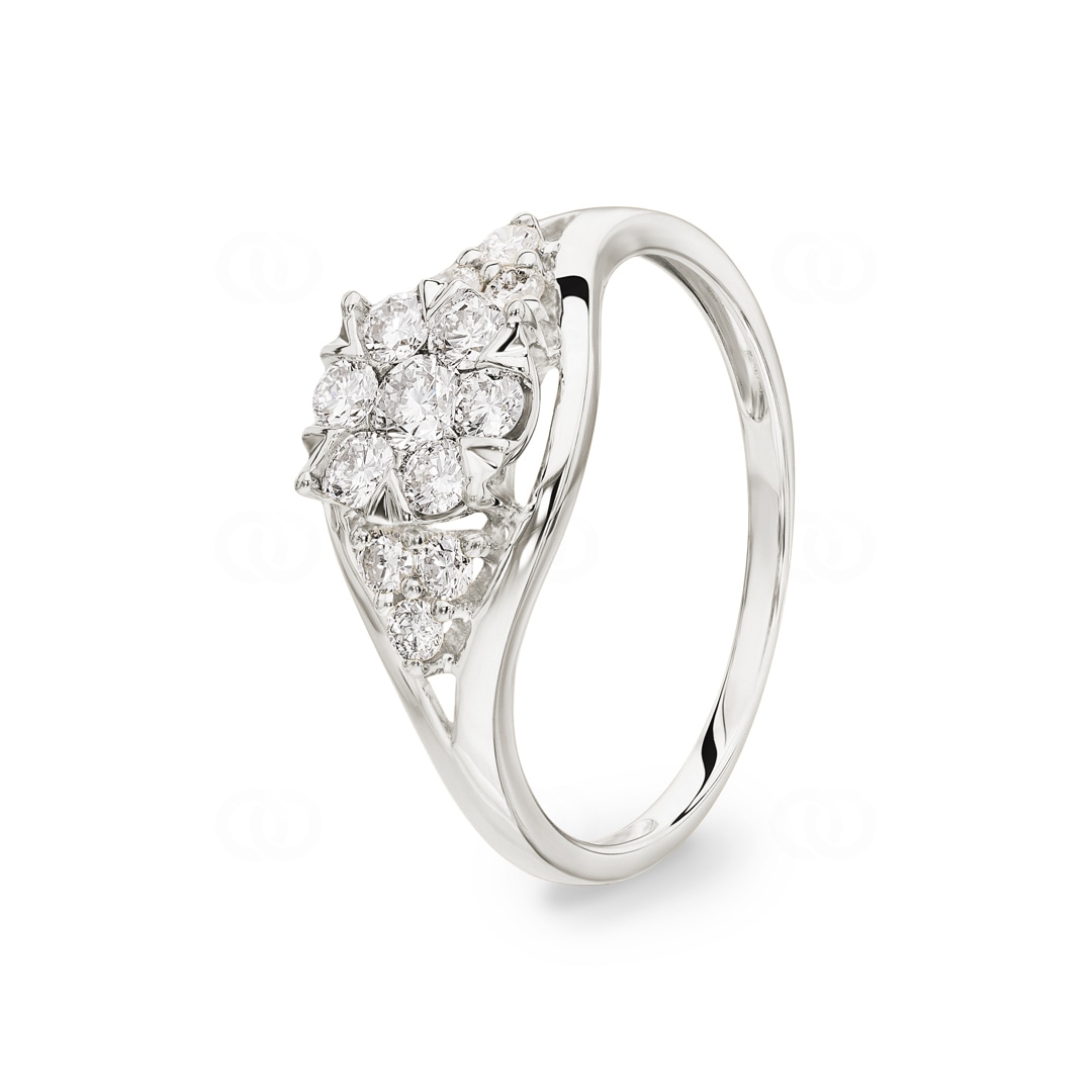 0.49 Karat Diamantring 750/18 K Weissgold