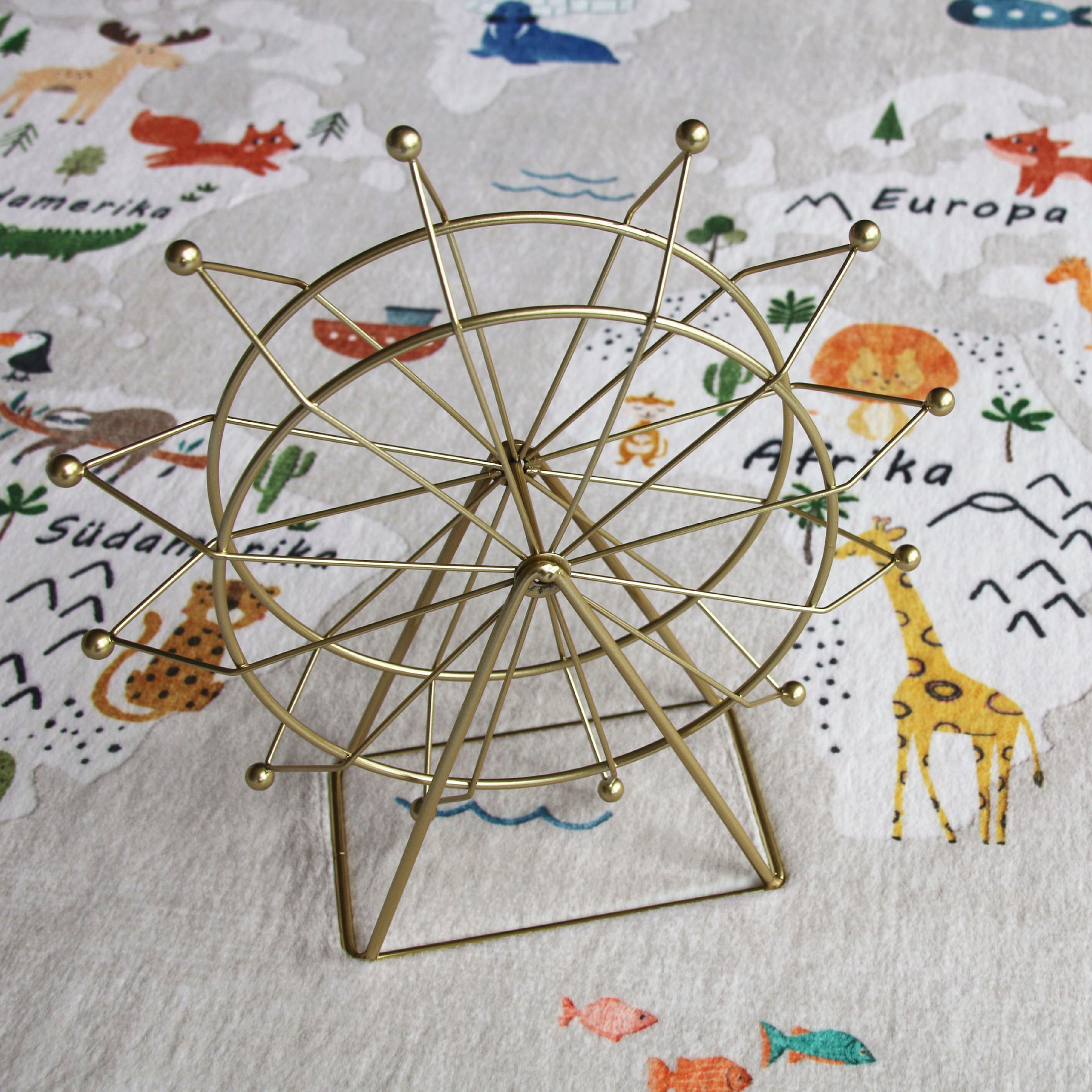 my home Kinderteppich »Weltkarte« rechteckig 9 mm Höhe Tiere, weich, modernes Design, Kinderzimmer, 2 Farbvarianten