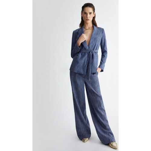 Liu Jo - Pantalón de talle alto Azul