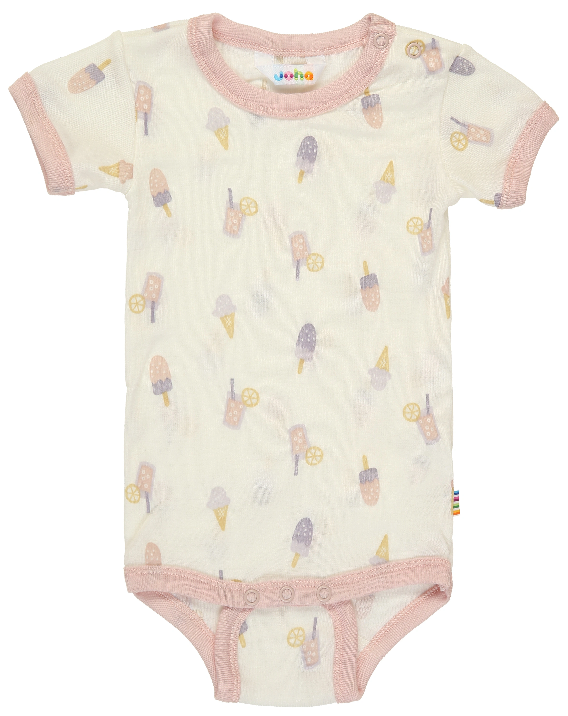 Kurzarm-Body 4026 ICECREAM in rose