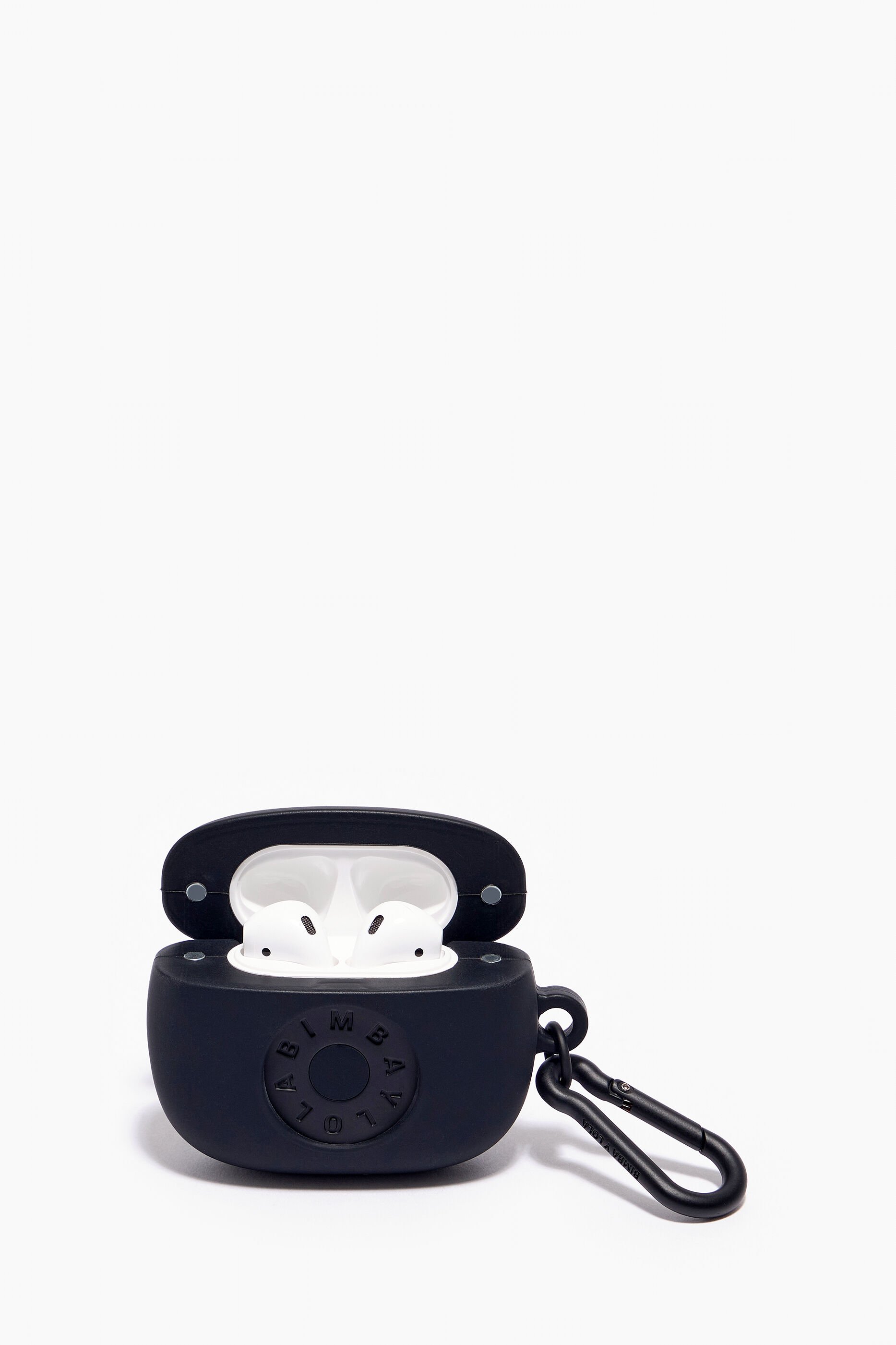 Capa de silicone para AirPods com logotipo preto