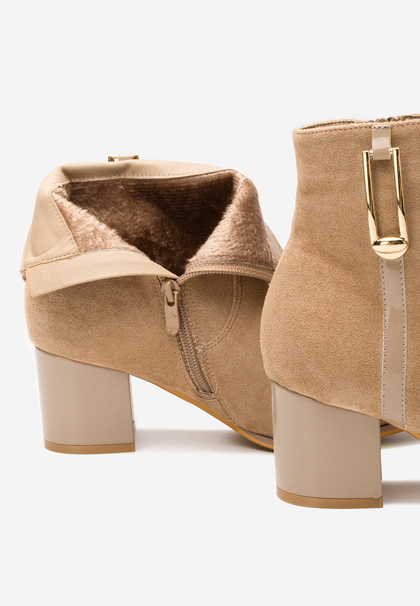 Bottines à gros talon kaki Otalira