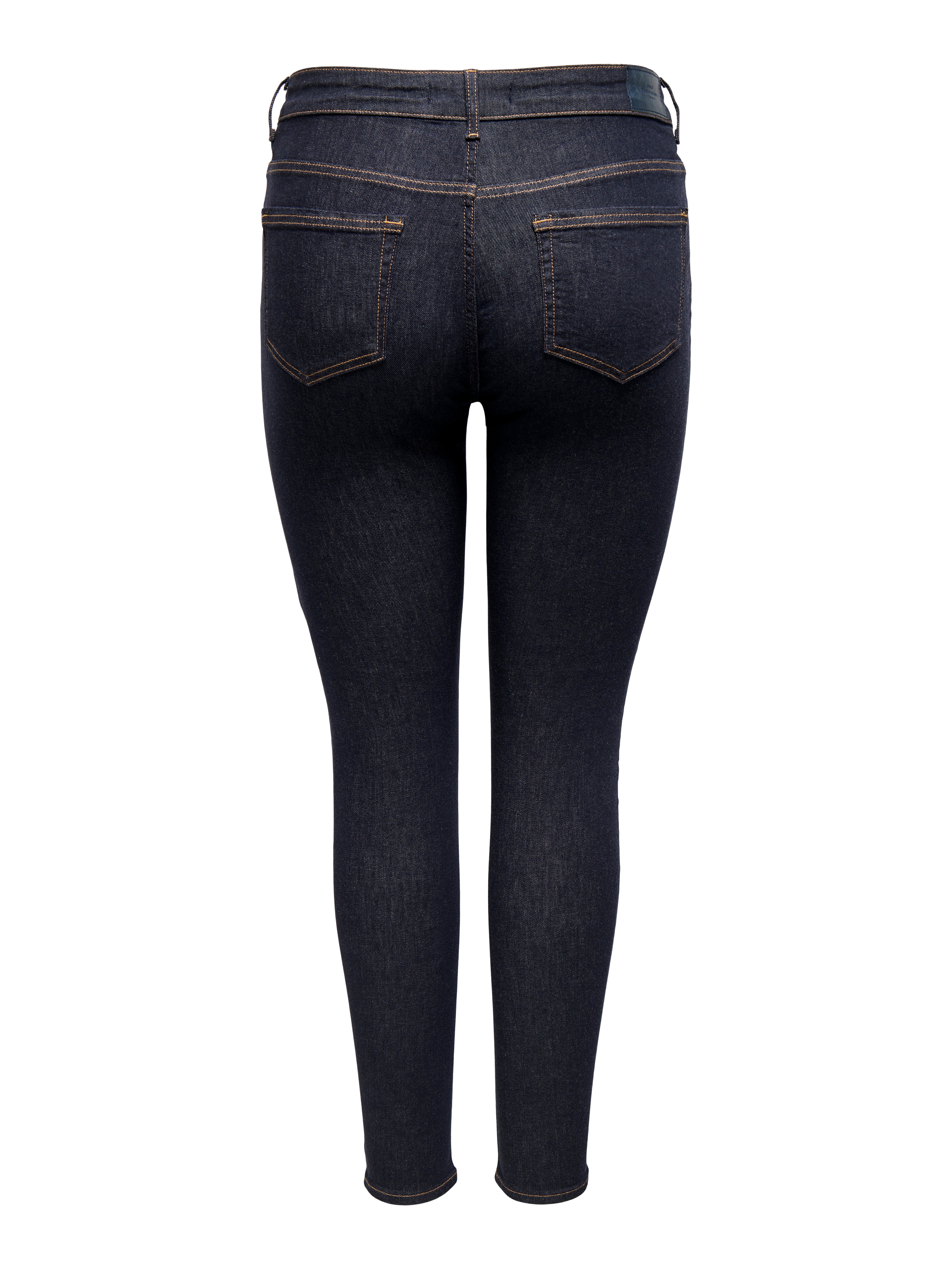 CARWILLY Mittlere Taille Skinny Fit Jeans Dark Blue Denim