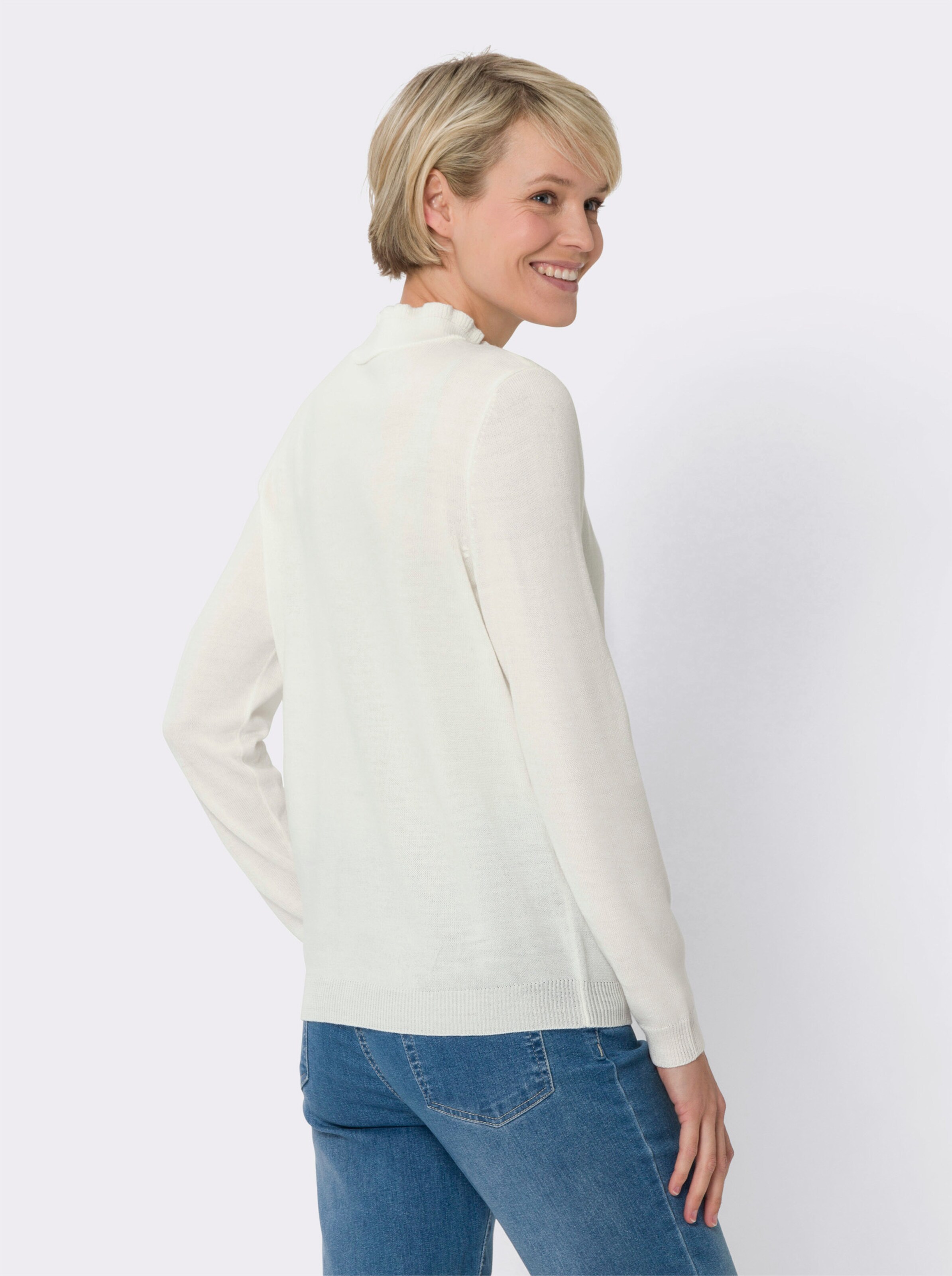 Stehkragen-Pullover