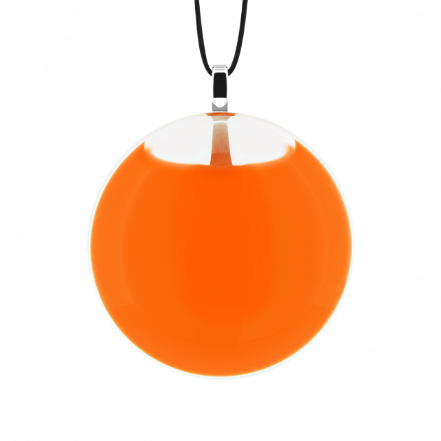 Pendentif en verre soufflé - Galet Mini Milk