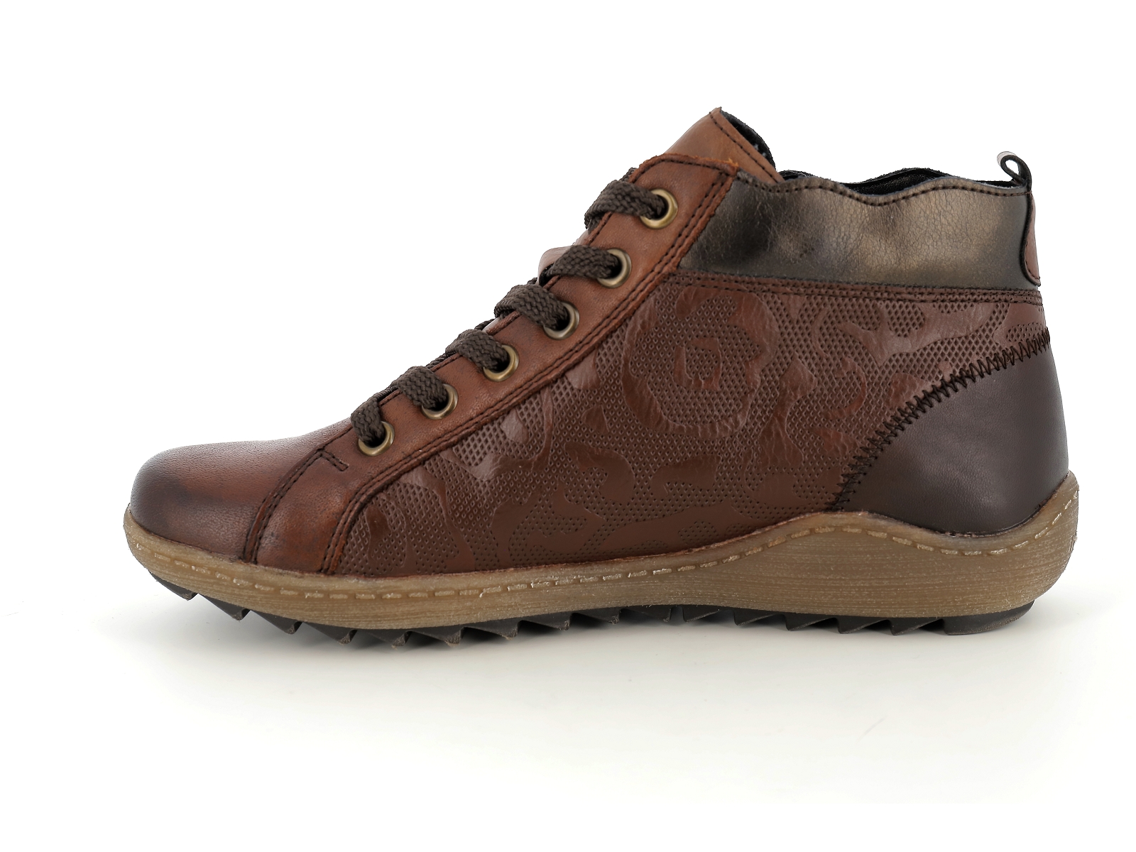 Remonte-R1467 Matières combinées Multi-Marron