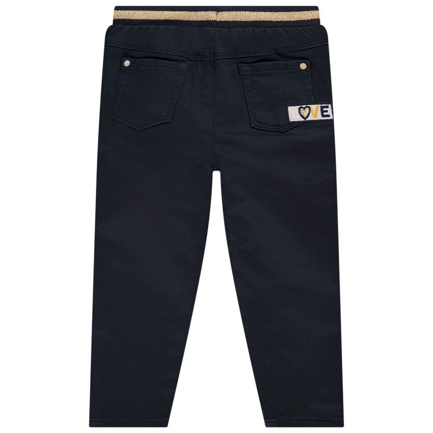 Pantalon en toile effet molleton pour bébé fille - Gris foncé